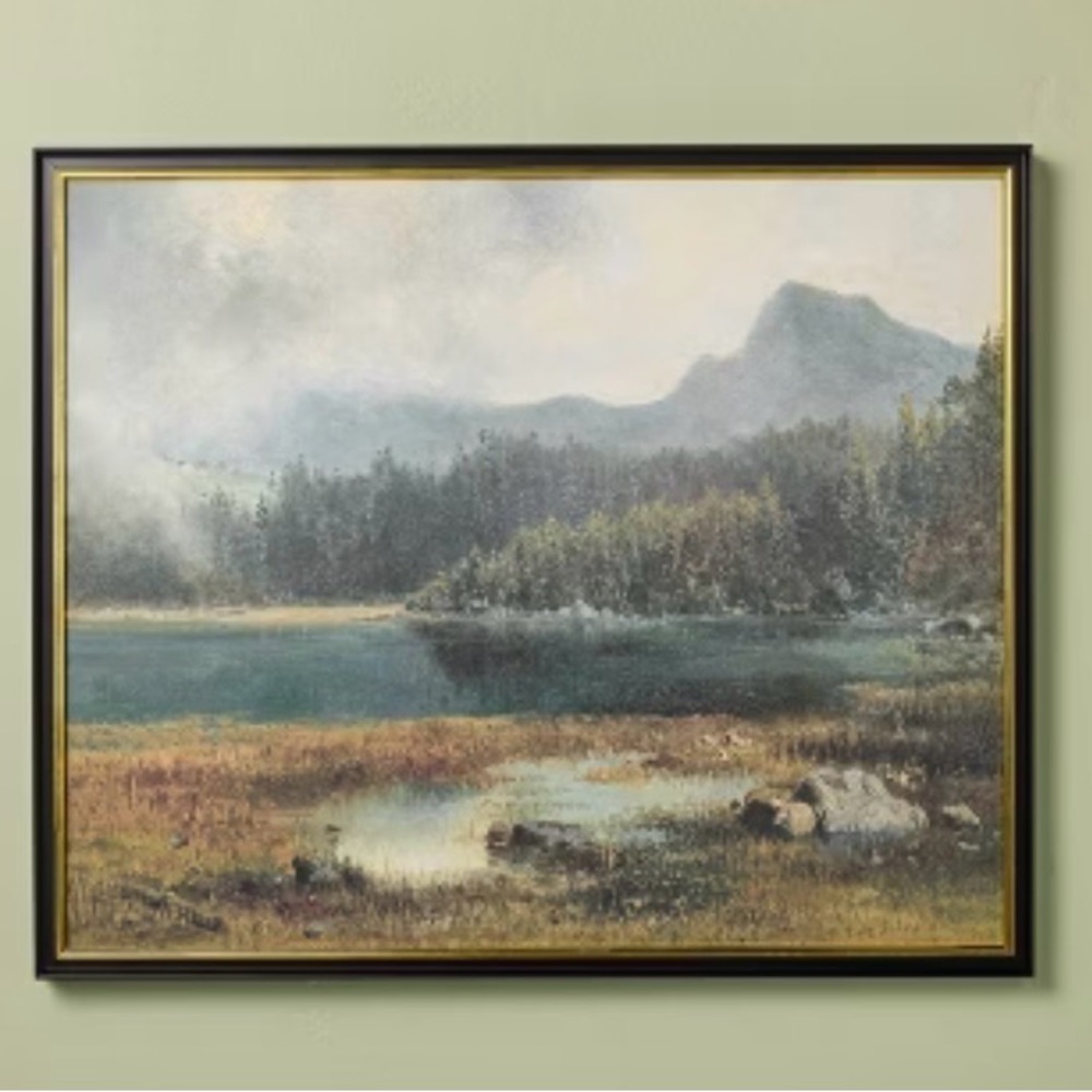 Hearth & Hand Mountain Serene Framed Wall Art Canvas 20 in x 24 in - NWT